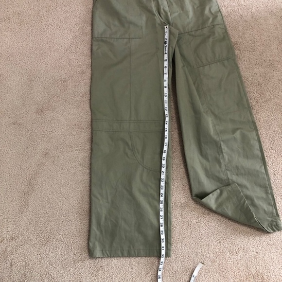 Zara Gabardine Green Utility Safari Patch Pocket Coveralls XS - Picture 15 of 16